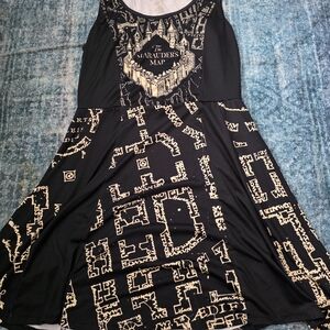 Black and Gold Marauder's Map Dress